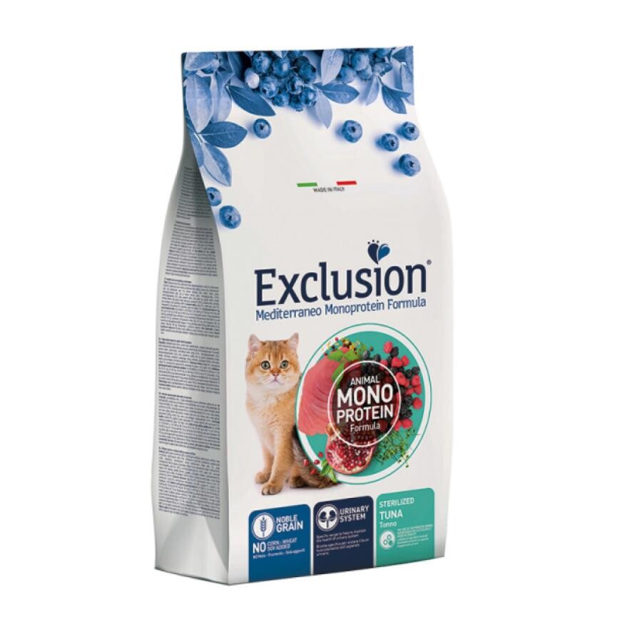 Exclusion Monoprotein Ton Balıklı Ve Narlı Düşük Tahıllı Kısırlaştırılmış Kedi Maması 12 KG | SRC: Barcode: 8011259004208